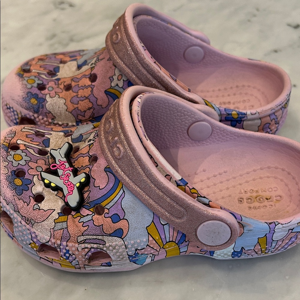 CROCS Kids Unicorn Sandals - Pink and Purple